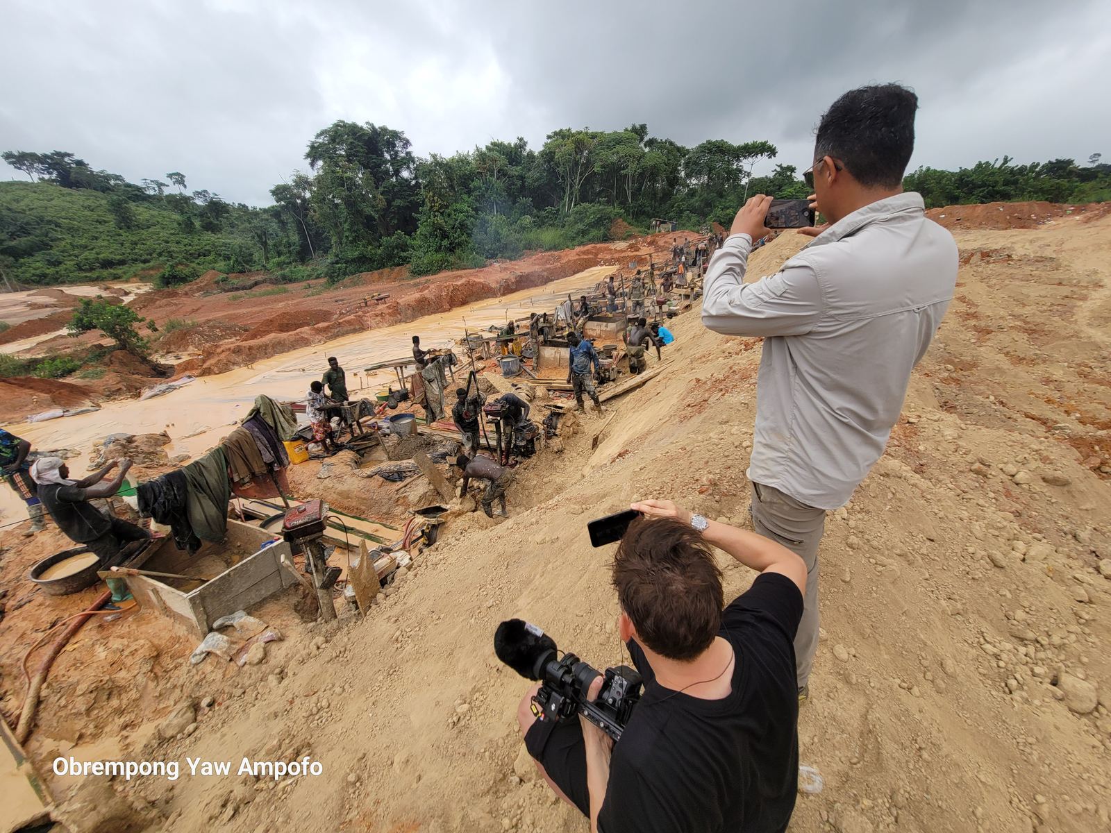 Overview of a small-scale mining site near Wassa Akropong